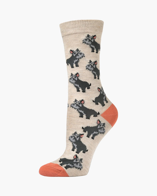 WOMENS SCOTTIE DOGS BAMBOO SOCK