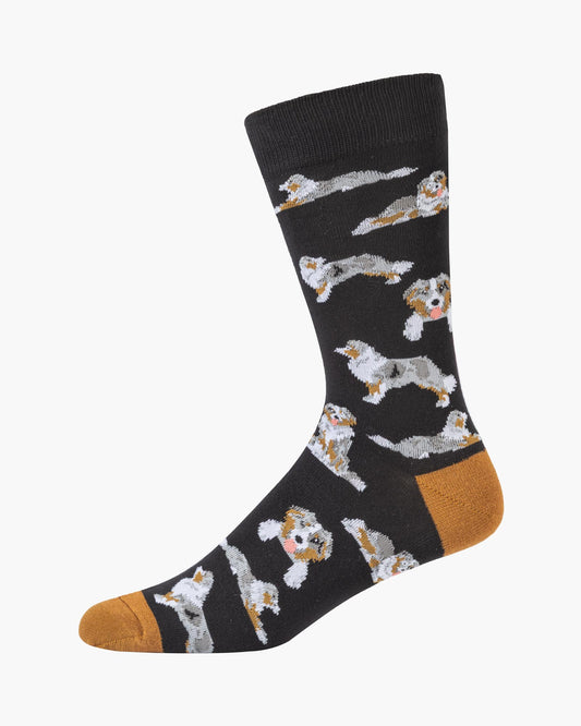 MENS AUSTRALIAN SHEPHERD BAMBOO SOCK