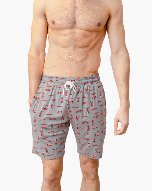 MENS F1 RACE CAR BAMBOO JERSEY SLEEP SHORT