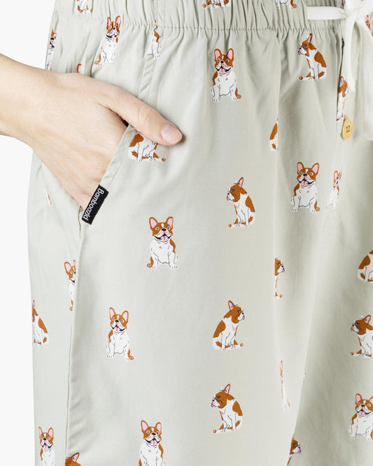 MENS FRENCH BULLDOG BAMBOO SLEEP SHORT