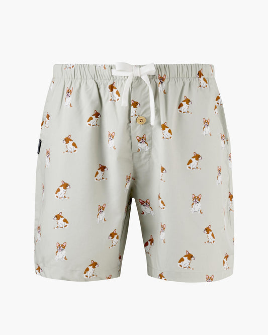 MENS FRENCH BULLDOG BAMBOO SLEEP SHORT