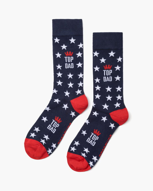MENS TOP DAD STARS BAMBOO SOCK CARD