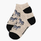 WOMENS ZEBRA BAMBOO PED SOCK