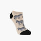 WOMENS ZEBRA BAMBOO PED SOCK