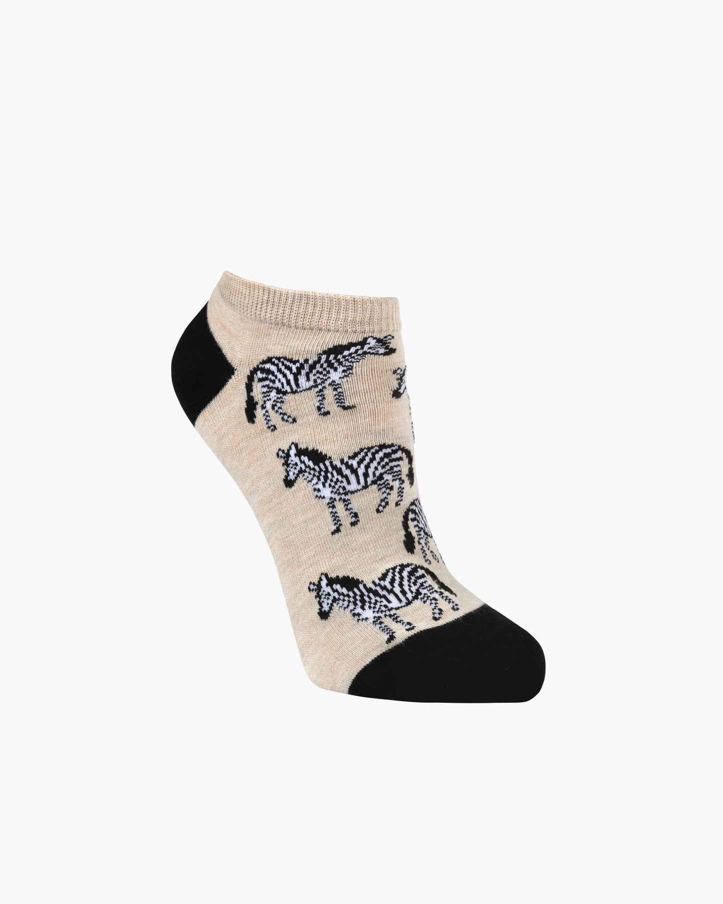 WOMENS ZEBRA BAMBOO PED SOCK