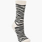 WOMENS ZEBRA STRIPES BAMBOO SOCK