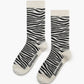 WOMENS ZEBRA STRIPES BAMBOO SOCK