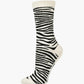 WOMENS ZEBRA STRIPES BAMBOO SOCK