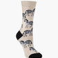 WOMENS ZEBRA BAMBOO SOCK - SAND