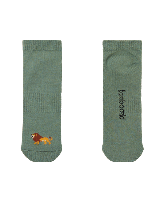 MENS LION BAMBOO CUSHIONED ANKLE
