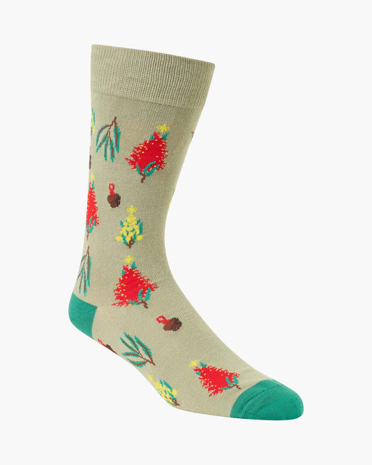 MENS AUSSIE TREES BAMBOO SOCK