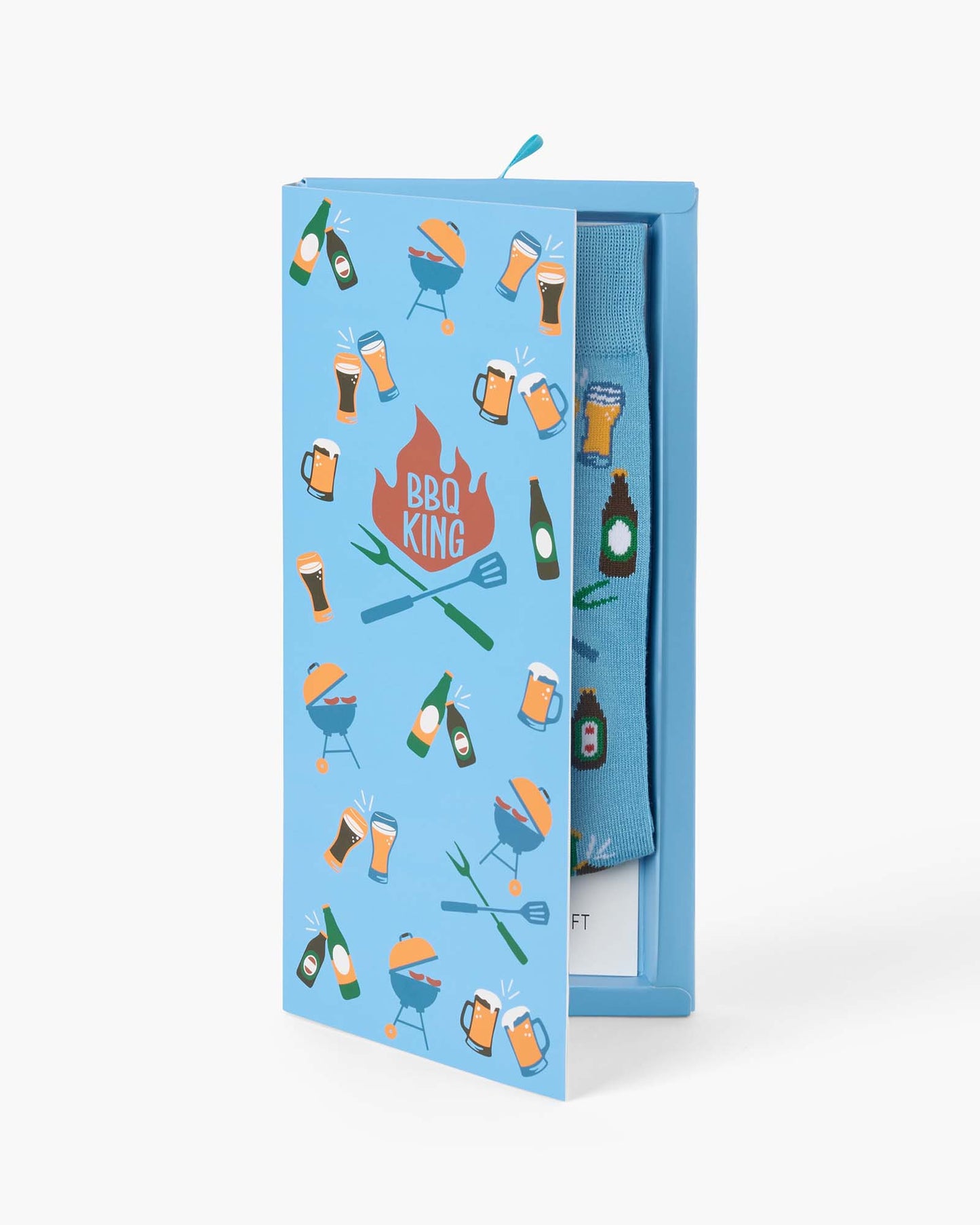 MENS BBQ KING BAMBOO SOCK CARD