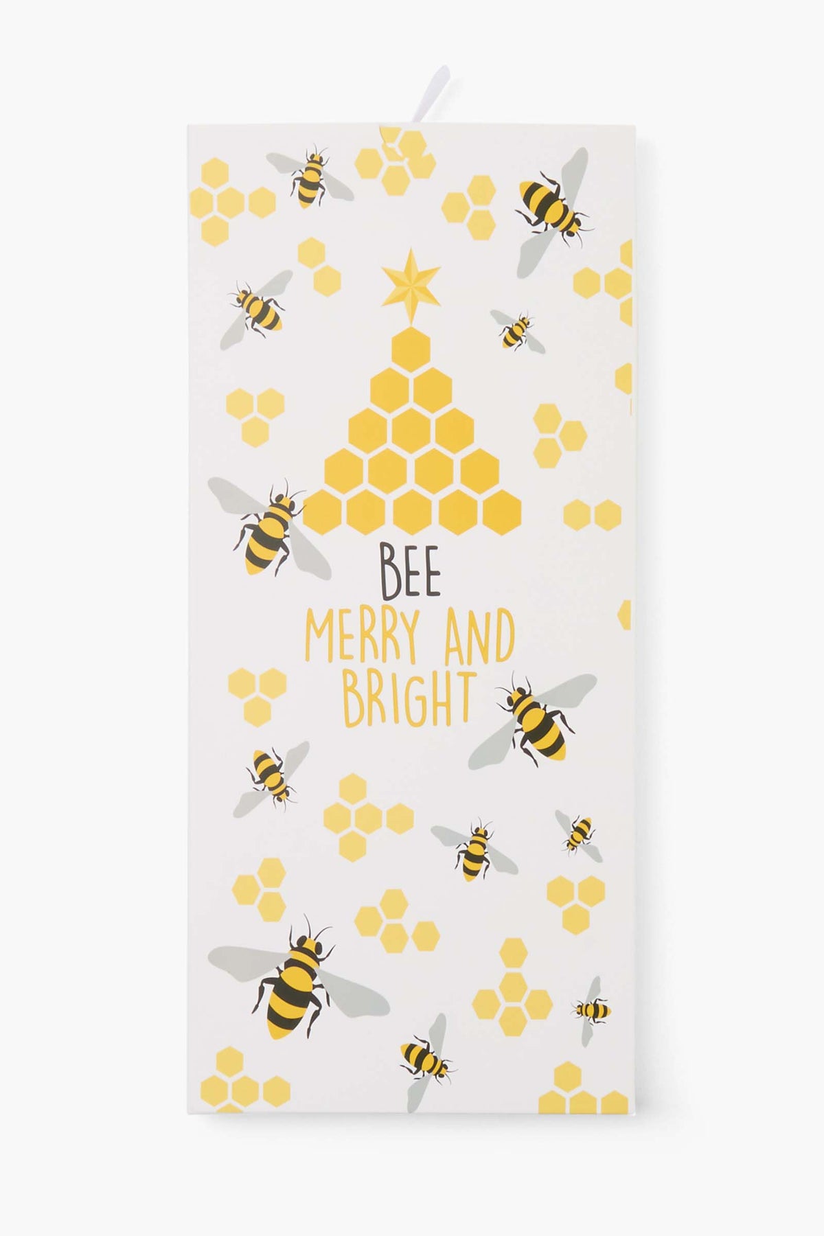 WOMENS BEE MERRY AND BRIGHT BAMBOO SOCK CARD