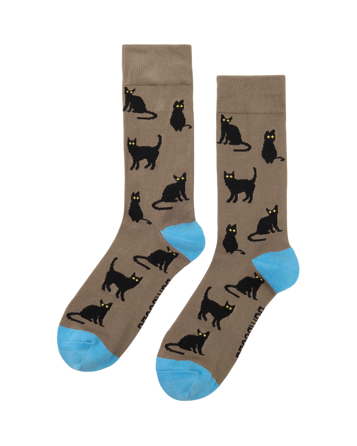 MENS BLACK CATS BAMBOO SOCK