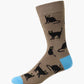 MENS BLACK CATS BAMBOO SOCK