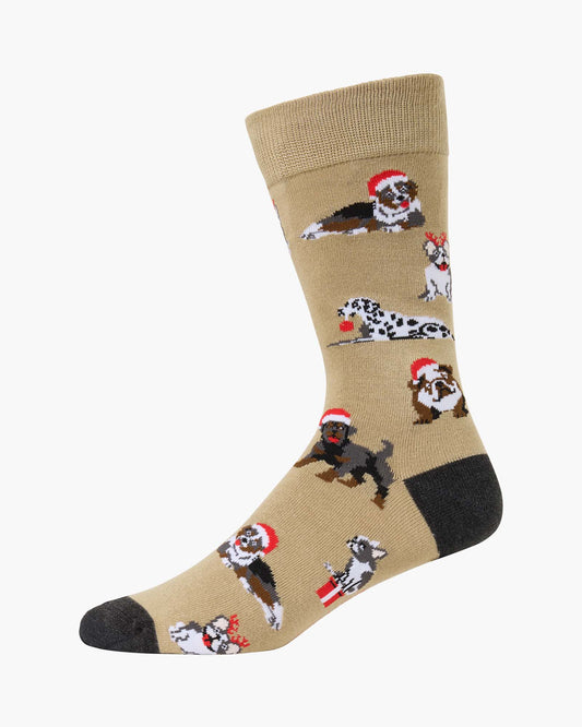 MENS FUR REAL CHRISSY DOGS BAMBOO SOCK