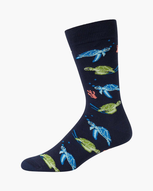 MENS DEEP SEA TURTLE BAMBOO SOCK