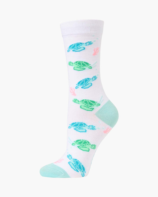 WOMENS DEEP SEA TURTLE BAMBOO SOCK