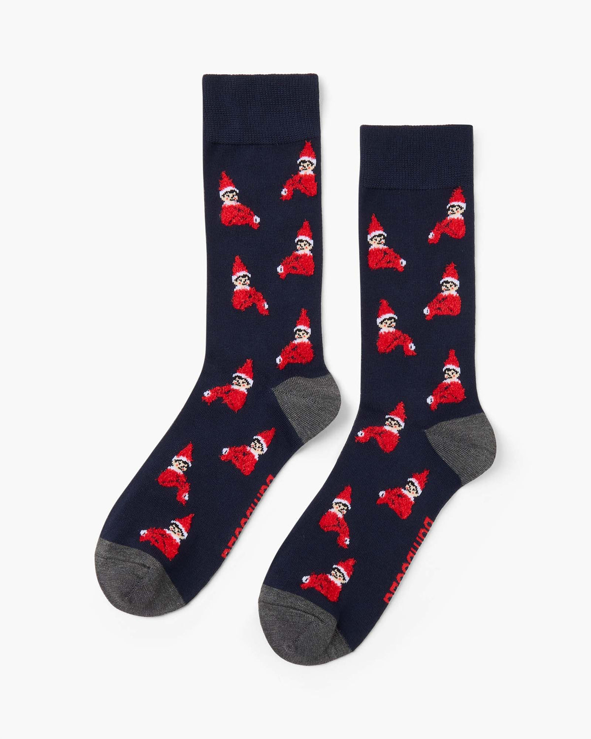 MENS FLUFFY XMAS ELF BAMBOO SOCK