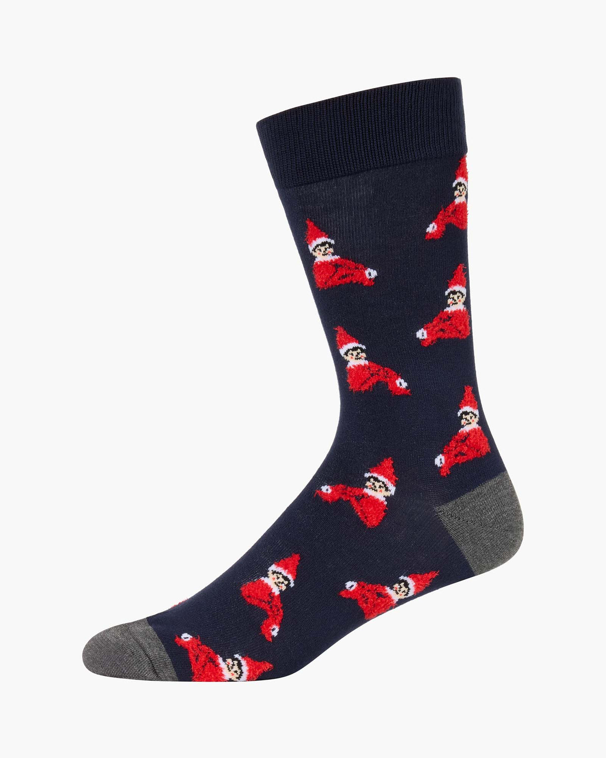 MENS FLUFFY XMAS ELF BAMBOO SOCK