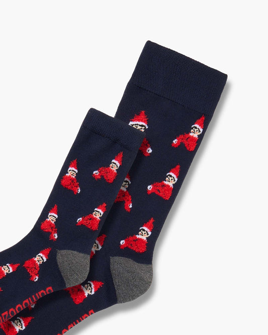 2PK DUO MENS & KIDS FLUFFY XMAS ELF BAMBOO SOCKS