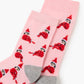 2PK DUO WOMENS & KIDS FLUFFY XMAS ELF BAMBOO SOCKS