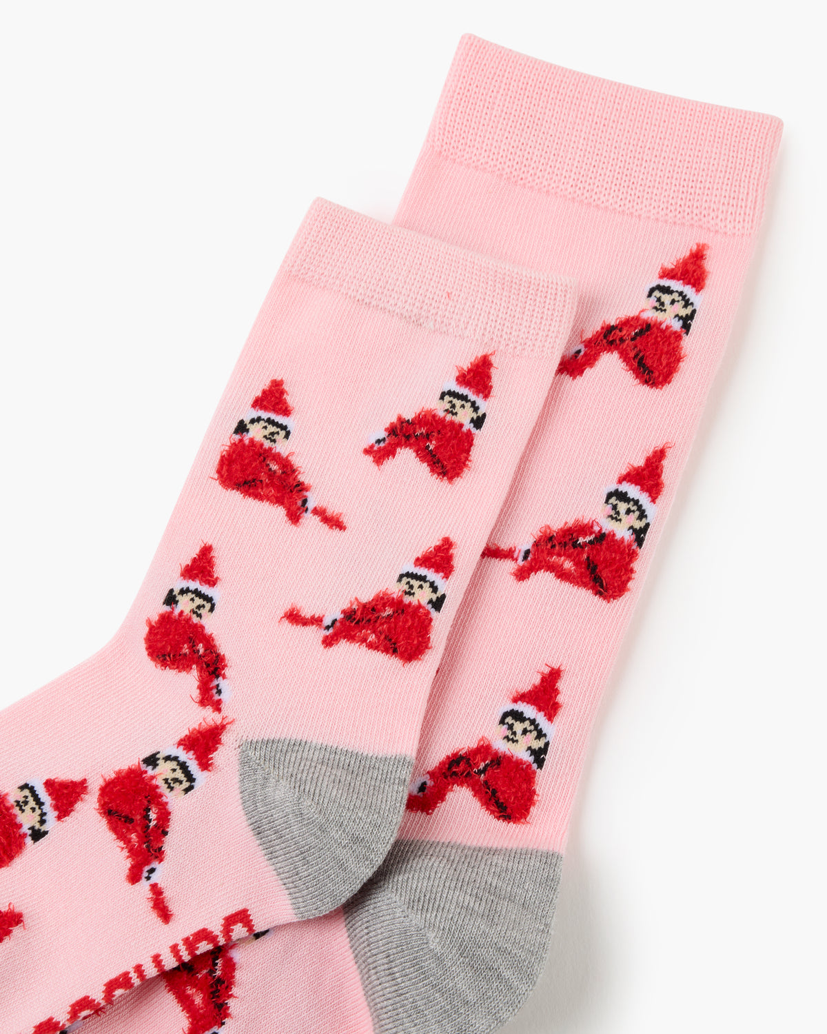 2PK DUO WOMENS & KIDS FLUFFY XMAS ELF BAMBOO SOCKS