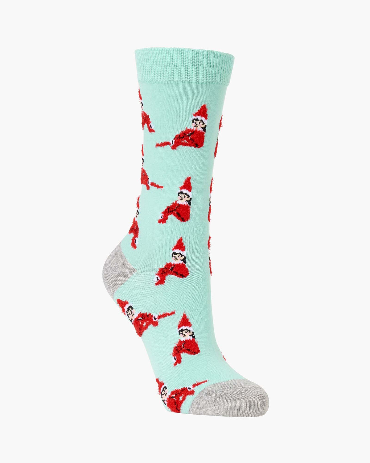 WOMENS FLUFFY XMAS ELF BAMBOO SOCK