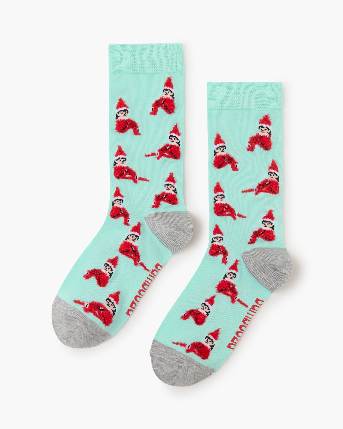 WOMENS 2PK FLUFFY XMAS ELF & HEARTS HANGING GIFT BOX