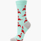 WOMENS FLUFFY XMAS ELF BAMBOO SOCK