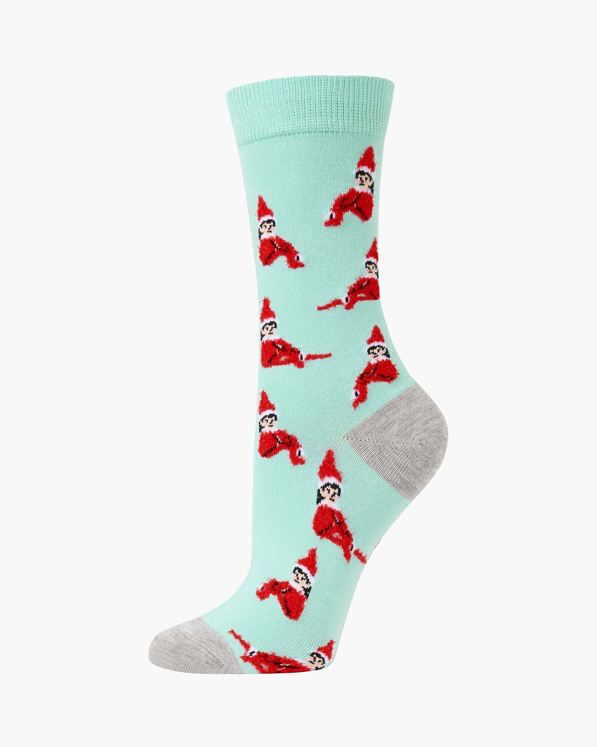 WOMENS FLUFFY XMAS ELF BAMBOO SOCK