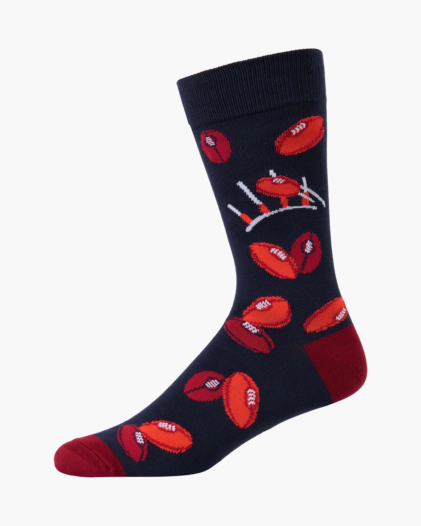 MENS FOOTY POSTS BAMBOO SOCK