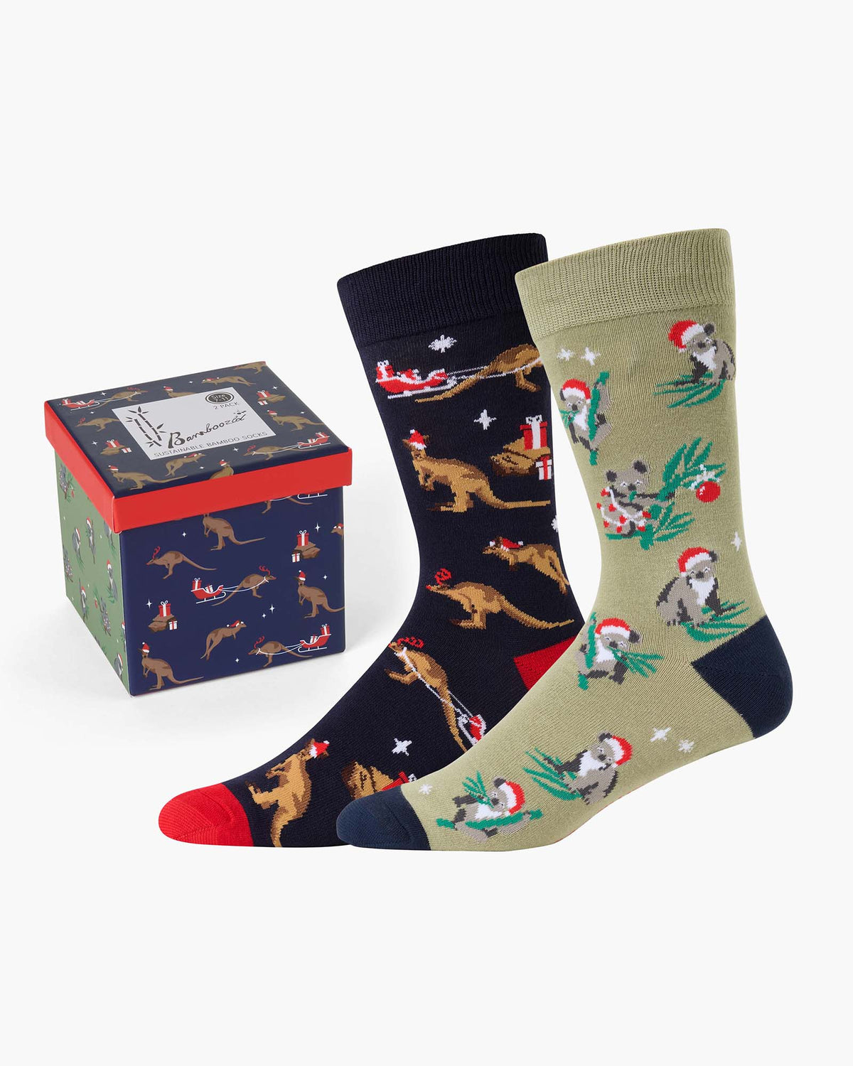 MENS OUTBACK CHRISSY ROO & KOALA CREW 2PK GIFT BOX