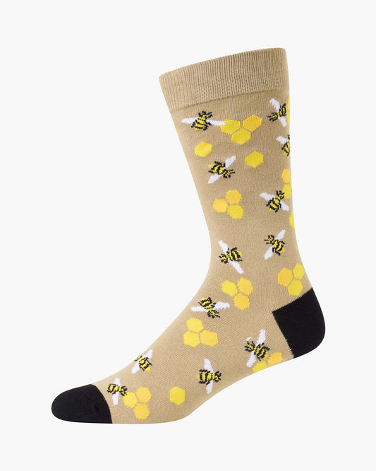 MENS GOLDEN HIVE BAMBOO SOCK
