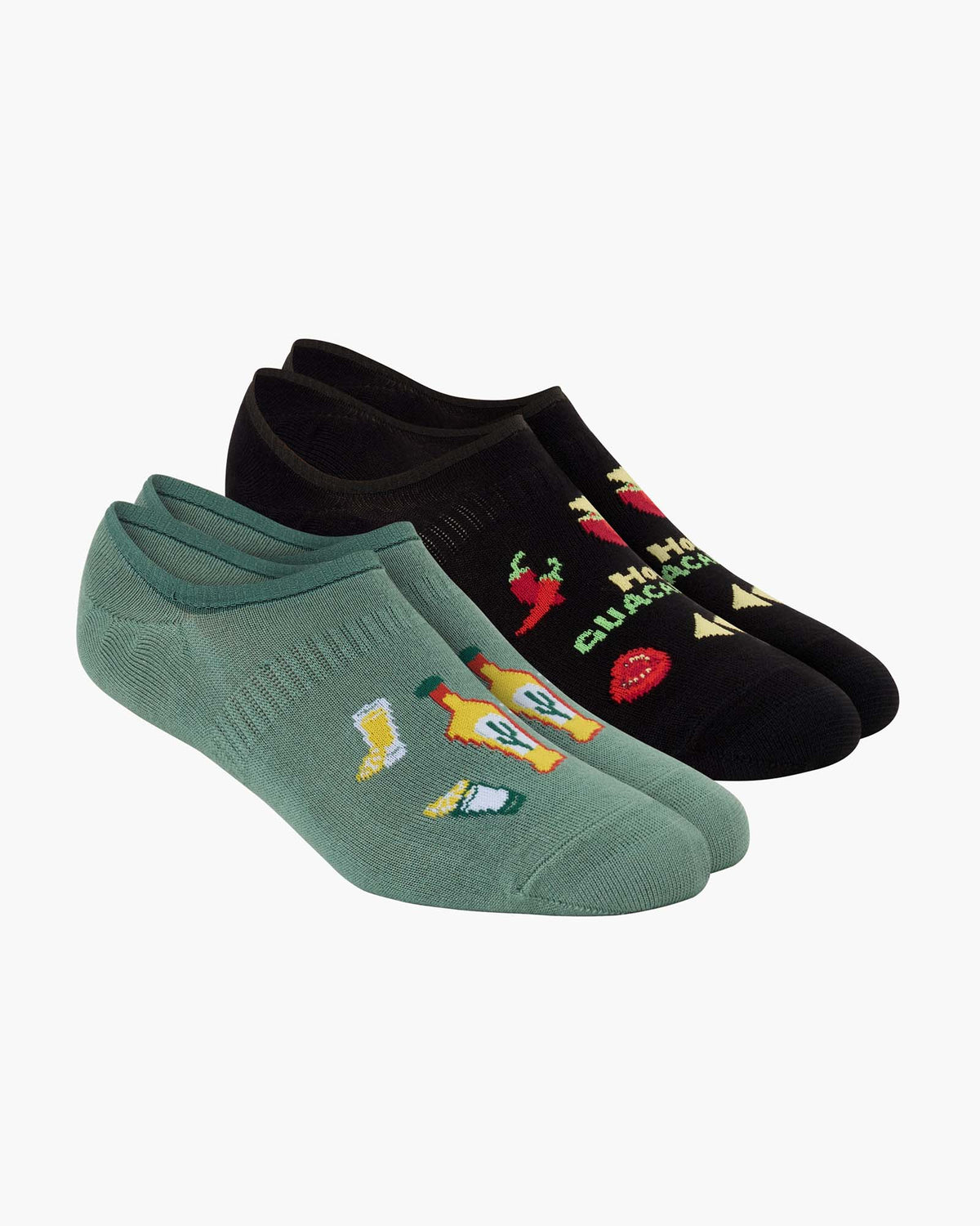 MENS GUAC AND ROLL 2PK BAMBOO INVISIBLE SOCKS