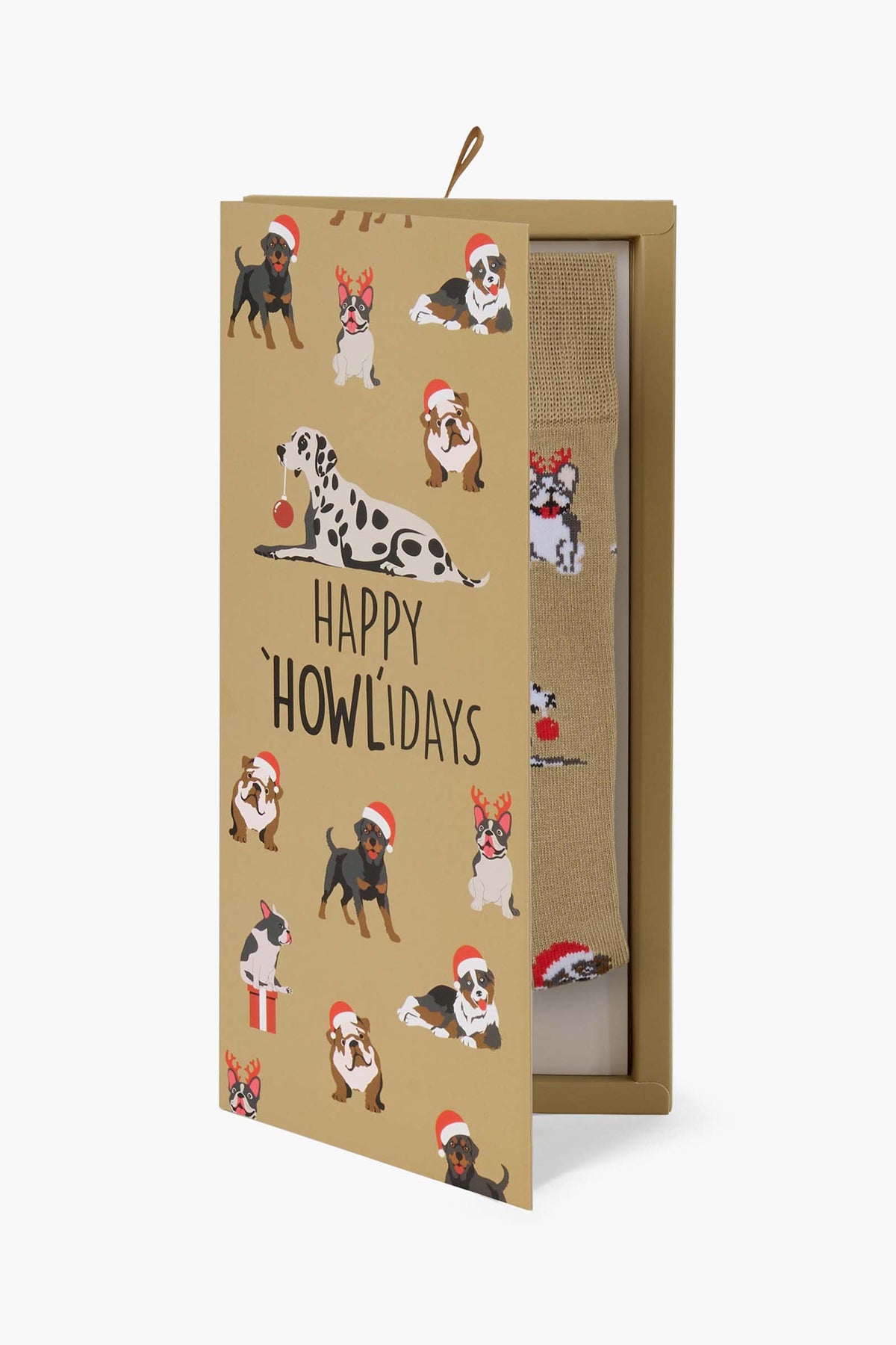 MENS HAPPY HOWLIDAYS BAMBOO SOCK CARD