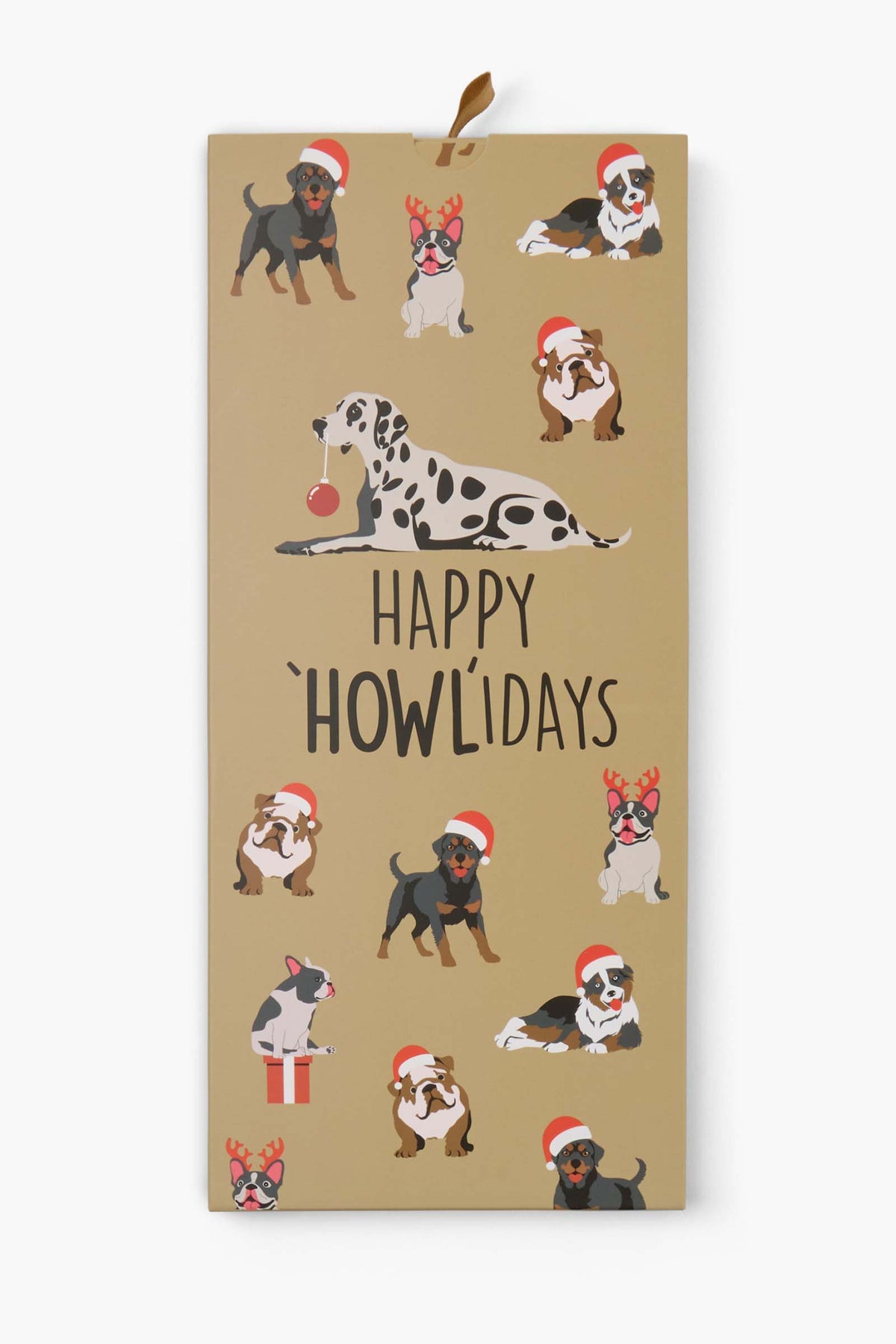 MENS HAPPY HOWLIDAYS BAMBOO SOCK CARD