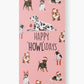 WOMENS HAPPY HOWLIDAYS BAMBOO SOCK CARD