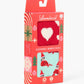WOMENS 2PK FLUFFY XMAS ELF & HEARTS HANGING GIFT BOX