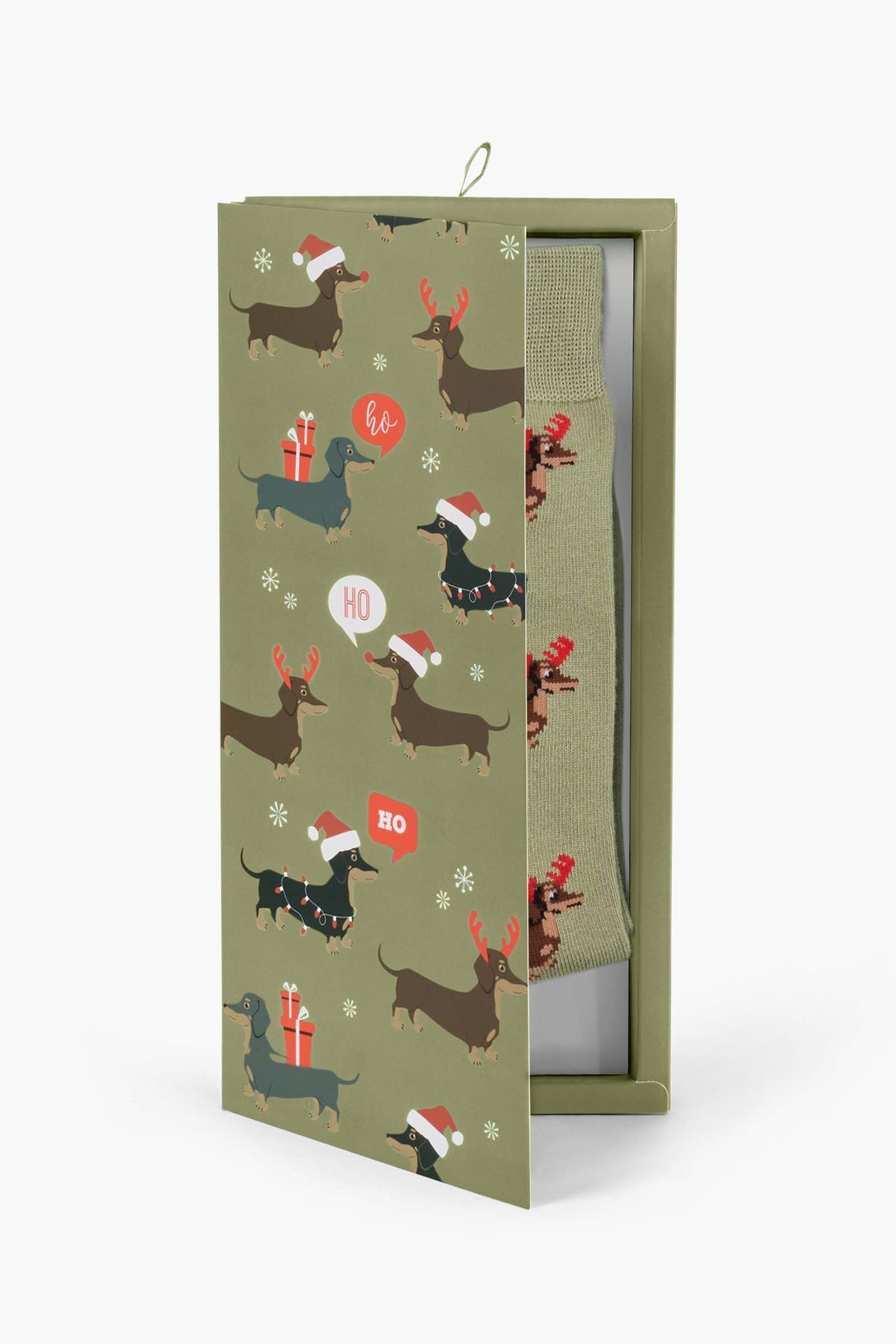 MENS HO HO HO DASH BAMBOO SOCK CARD