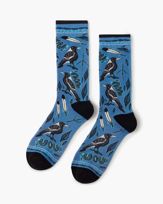 MENS NATIVE MAGPIE BAMBOO SOCK