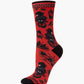 WOMENS NATIVE RED COCKATOO BAMBOO SOCK