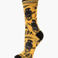 WOMENS NATIVE YELLOW COCKATOO BAMBOO SOCK