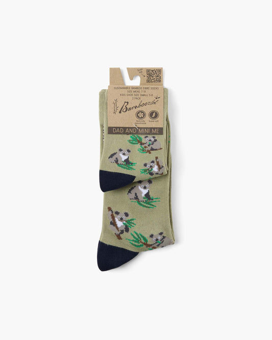 2PK DUO MENS & KIDS KOALA BAMBOO SOCKS