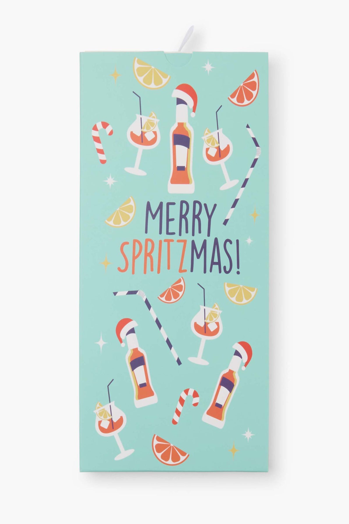 WOMENS MERRY SPRITZMAS BAMBOO SOCK CARD