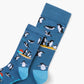 2PK DUO MENS & KIDS PENGUINS BAMBOO SOCKS