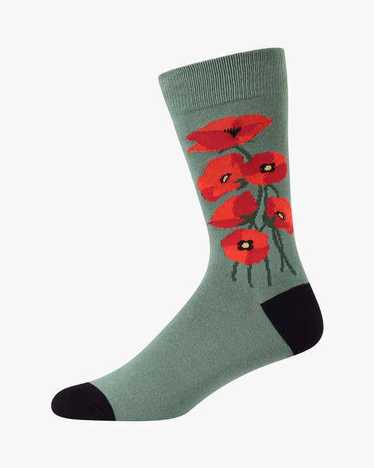 MENS POPPIES BAMBOO SOCK