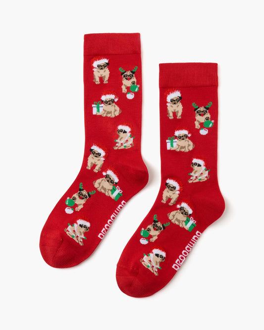 WOMENS PUG-A LA LA LA BAMBOO SOCK