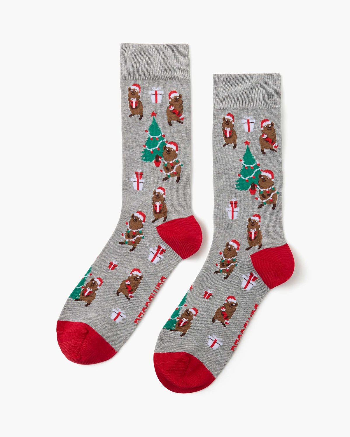 MENS QUOKKIN ROUND THE XMAS TREE BAMBOO SOCK
