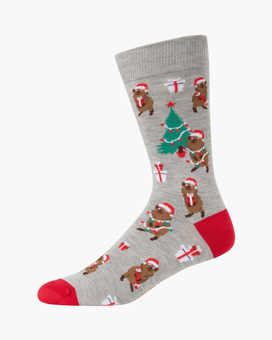 MENS QUOKKIN ROUND THE XMAS TREE BAMBOO SOCK